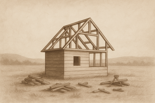 house mid construction